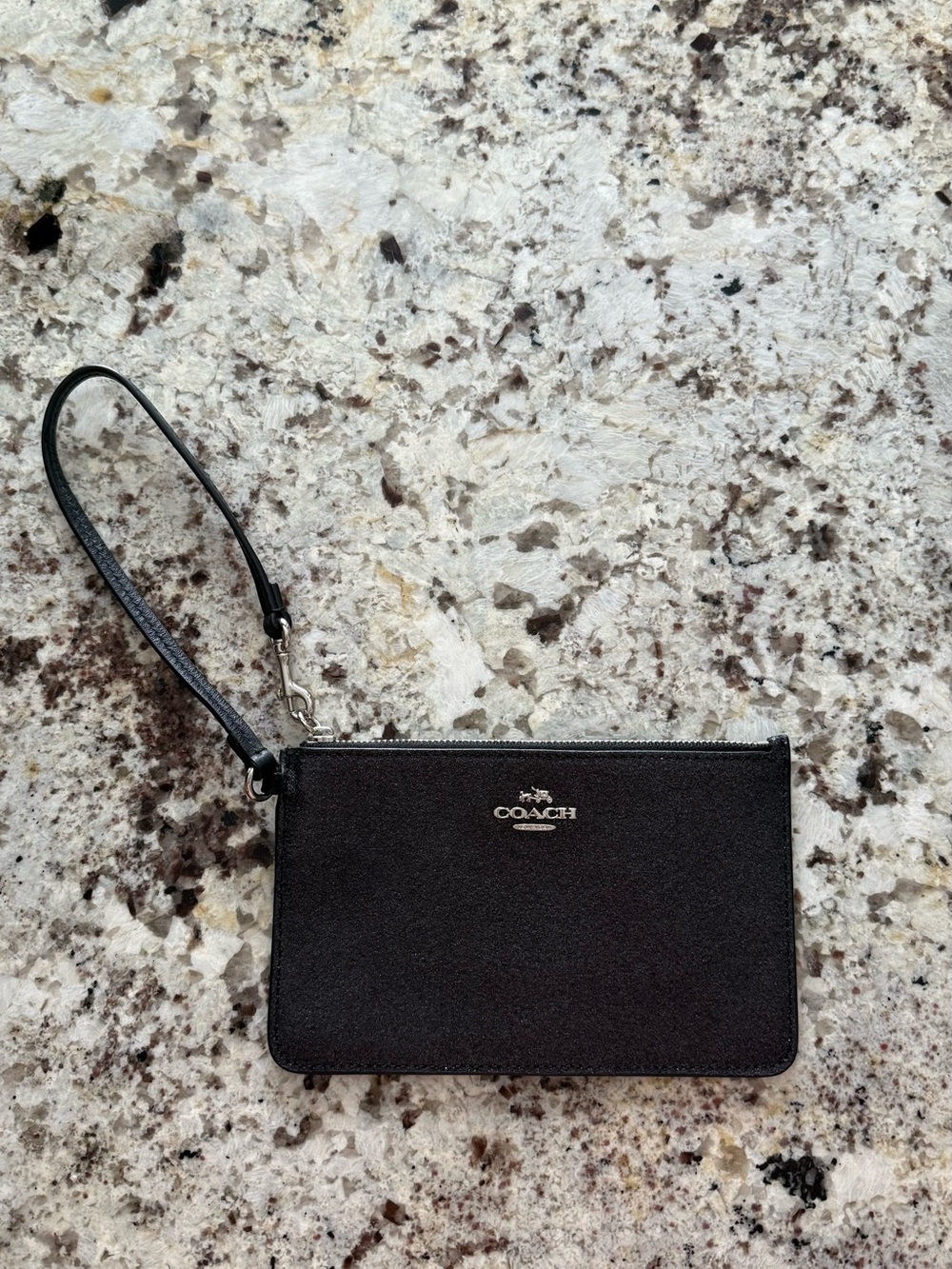 Coach Glittery Black Wristlet